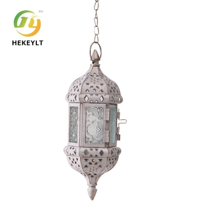 الحديد شنقا الزجاج الشمعدان المغربي قلادة الخفيفة لمنزل الزفاف