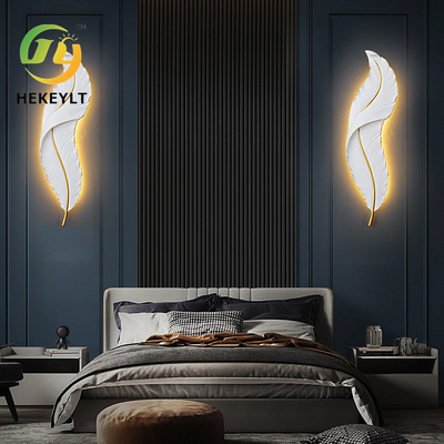 الأوراق الشمالية الإبداعية خلفية ضوء الحائط الحديث سرير بسيط الردهة الممر الأريكة مصباح الحائط