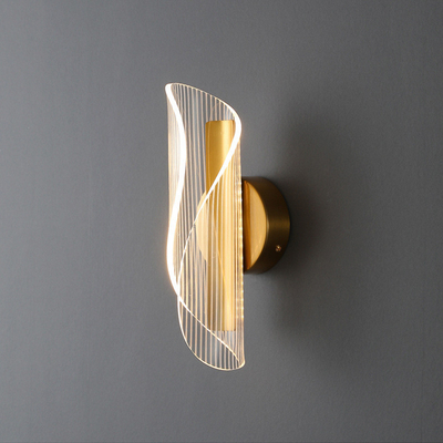 JYLIGHTING عصرية بسيطة LED Streamer الحائط الضوء أكريليك المعدن الشفاف لمرور غرفة النوم