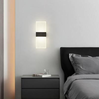مصباح حائط LED مستطيل بسيط عصري غرفة نوم شفافة غرفة معيشة مطعم فندق