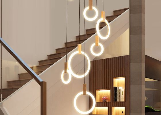 الحديثة دائرة الاكريليك فيلا درج فندق غرفة الطعام قطرة مصباح الإضاءة