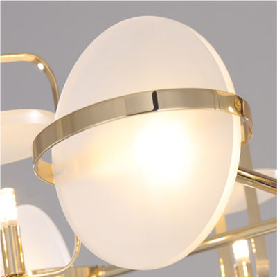 هندسي G9 مصدر الضوء ما بعد الحداثة قلادة ضوء الذهب والنحاس الأجهزة تصفيح