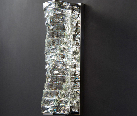 مصباح حائط كريستال K9 فاخر من الفولاذ المقاوم للصدأ