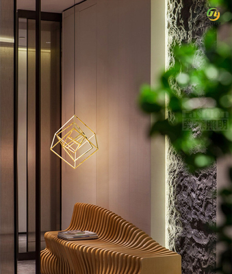 مرآة التيتانيوم LED الحديثة قلادة الخفيفة للمنزل فندق D9018