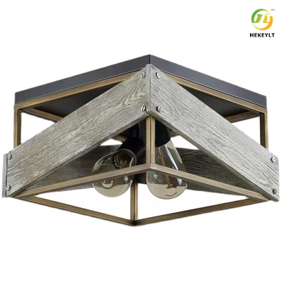 مصباح سقف LED خشبي صناعي لغرفة النوم