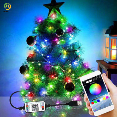 RGB في الهواء الطلق للماء سلسلة أضواء الجنية أضواء LED تغيير حبل لعيد الميلاد
