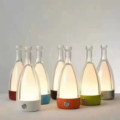 متعددة الوظائف الحديثة فندق السرير الجدول مصباح ثلاثة لون مخصص شكل زجاجة في حالة سكر
