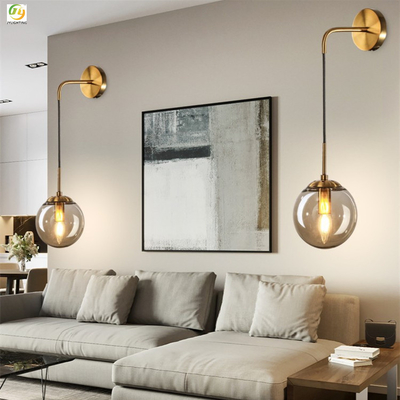 مصباح جداري كريستالي معدني بسيط إسكندنافي لغرفة المعيشة وغرفة النوم بجانب الممر