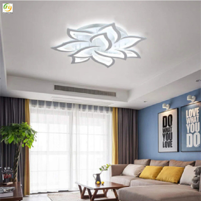 الاكريليك الفني غرفة نوم الحديثة أدى ضوء السقف بسيطة الزخرفية زهرة بيضاء