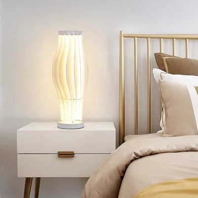 الاكريليك السرير LED الجدول مصباح الحديثة الشمال مطوي تنورة العشب ثلاثية الألوان