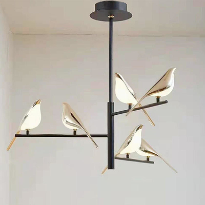 LED الإبداعية الحديثة قلادة ضوء غرفة الطعام ديكور ثريا الطيور