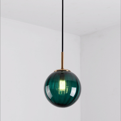 الكرة الزجاجية الحديثة قلادة الخفيفة دوبلكس فيلا الفن الإبداعي الحد الأدنى درج الثريا