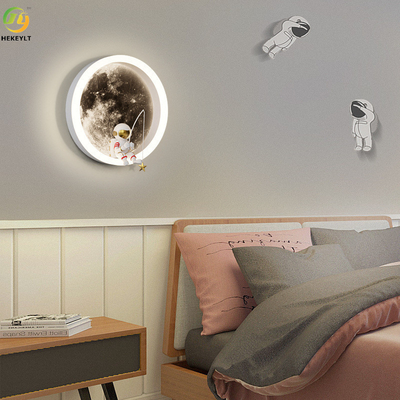 الإبداعية الكرتون القمر رائد فضاء الجدار مصباح غرفة نوم أباجورة للتلفزيون خلفية المدخل