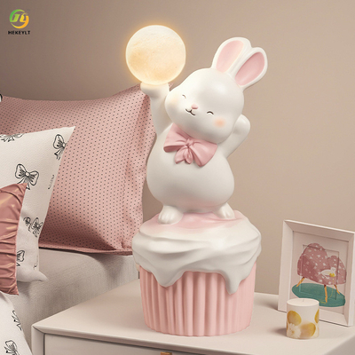 مصباح طاولة لطيف على شكل أرنب لغرفة النوم وغرفة المعيشة وغرفة الدراسة وغرفة الأطفال