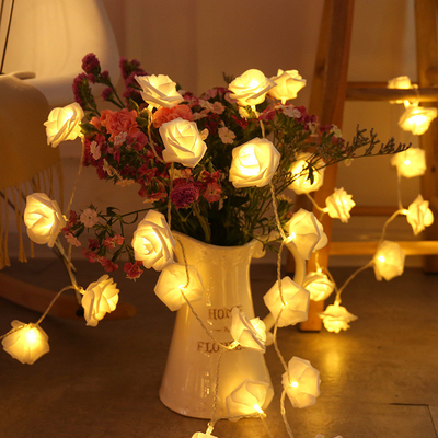 ارتفع مصباح سلسلة LED عيد الميلاد عطلة عيد ميلاد الزفاف الديكور الخيط الخفيف
