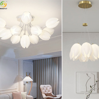 مصباح السقف الفرنسي Design Sense ذو اللون الكريمي الخزامى G9 لغرفة المعيشة وغرفة النوم