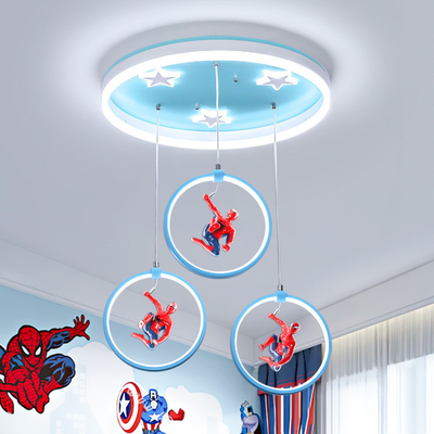 الإبداعية الكرتون الرجل العنكبوت حماية العين أدى ضوء السقف لغرفة النوم غرفة الأطفال
