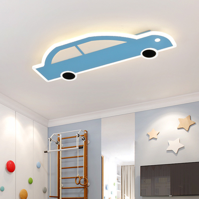 كرتون LED حماية العين نموذج سيارة ضوء السقف بدون خطوة ضوء RGB ضوء غرفة نوم الأطفال