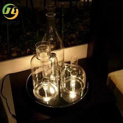 مصباح طاولة LED نورديكي حديث غرفة المعيشة بار الزجاجة الزجاجية الإبداعية مصباح تزيين