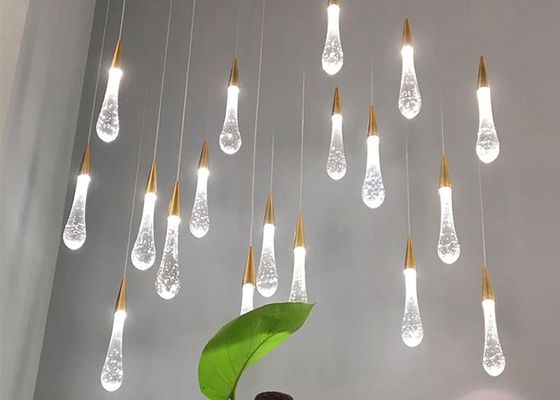 LED قطرة ماء حديثة كريستال قطرة مصباح لشريط مطعم إبداعي