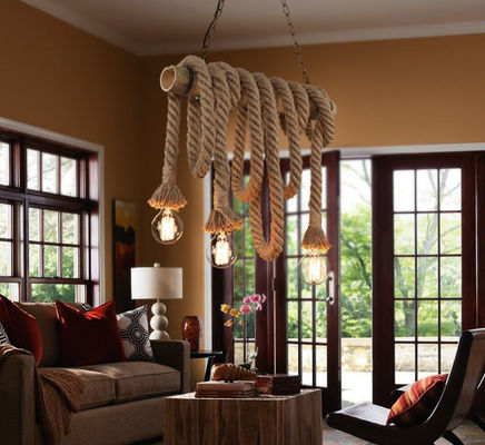حبل القنب الزجاجي المصنوع من الخيزران لغرف المعيشة