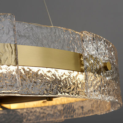 الفن الفولاذ المقاوم للصدأ والزجاج التيتانيوم قلادة الخفيفة LED 3 ألوان