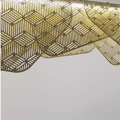 الشمبانيا الذهب شبكة معدنية LED قلادة الخفيفة الحديثة للمنزل